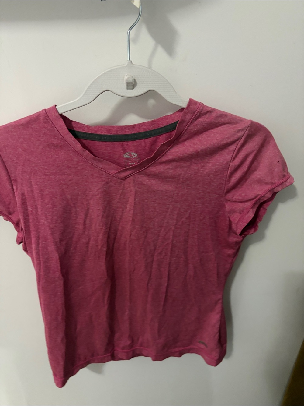 Women’s V-Neck Short Sleeve Top - Pink